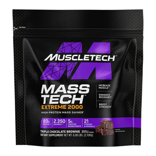 Mass Tech Xtreme 2000 6 Lb Muscletech Ganador Masa Muscular Triple Chocolate Brownie